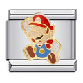 Mario Italian Charm Italian charm bracelet link in stainless steel