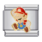 Mario Italian Charm Italian charm bracelet link in stainless steel