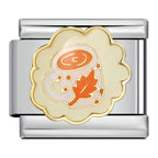 Pumpkin Spice Latte Italian Charm Italian charm bracelet link in stainless steel