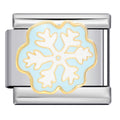 Snowflake Italian Charm Italian charm bracelet link in stainless steel