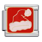 Santa Hat Italian Charm Italian charm bracelet link in stainless steel