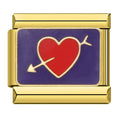Arrow Heart Italian Charm Italian charm bracelet link in stainless steel