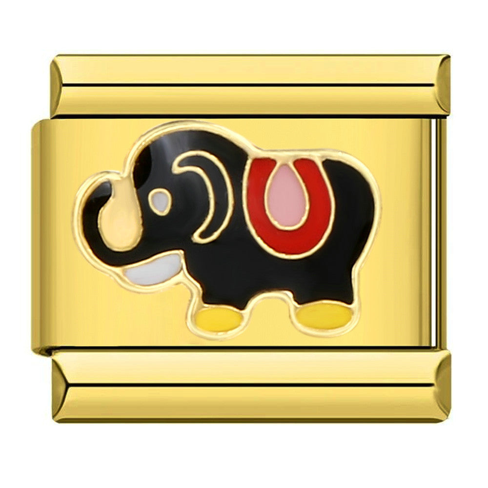 Elephant Italian Charm Italian charm bracelet link in stainless steel