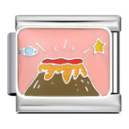Volcano Italian Charm Italian charm bracelet link in stainless steel
