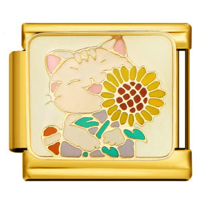SUNFLOWER CAT ITALIAN CHARM