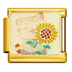 SUNFLOWER CAT ITALIAN CHARM