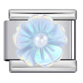 BLUE 3D FLOWER ITALIAN CHARM