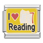 I Love Reading Italian Charm Italian charm bracelet link in stainless steel