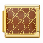 LIGHT BROWN MONOGRAM ITALIAN CHARM