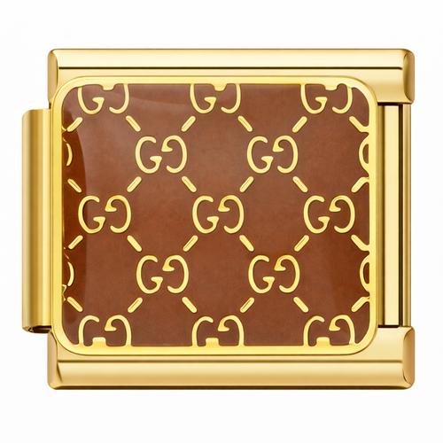LIGHT BROWN MONOGRAM ITALIAN CHARM
