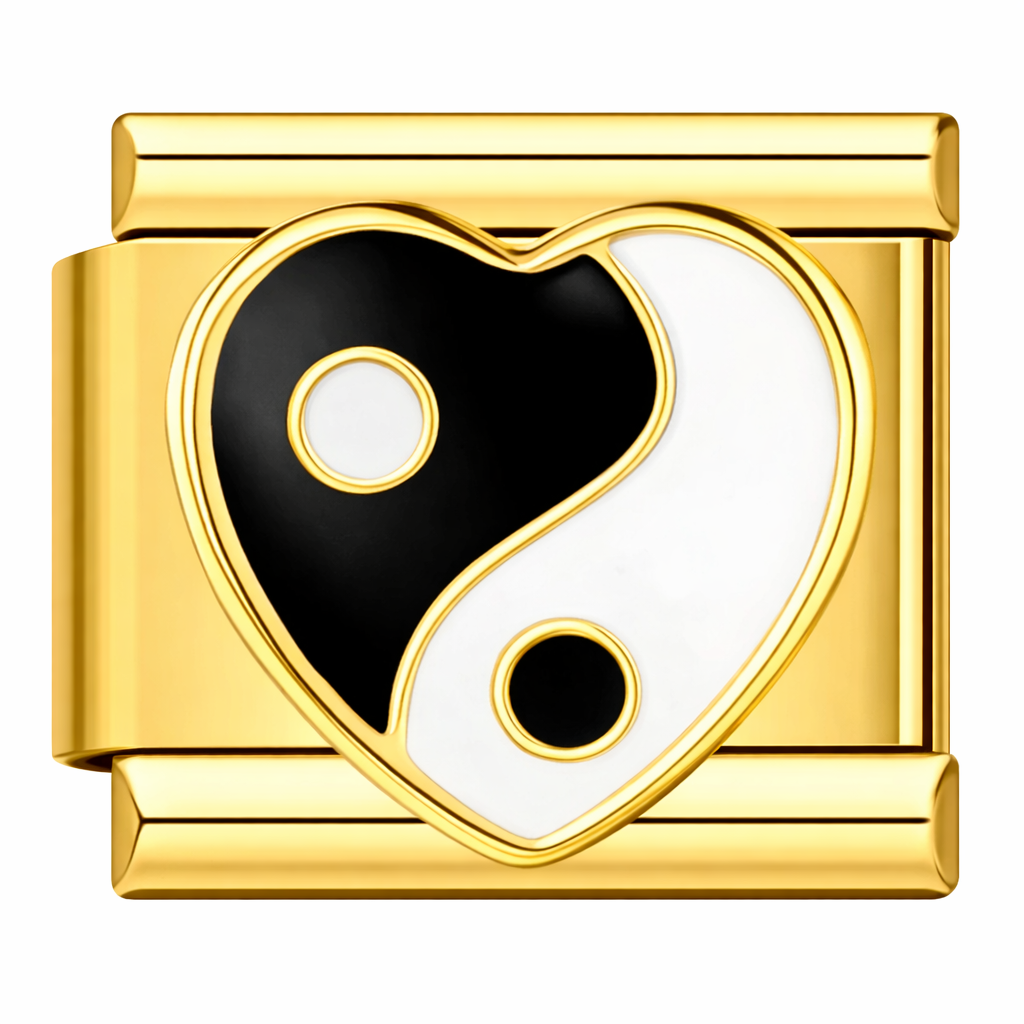 YIN YANG HEART ITALIAN CHARM