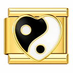 YIN YANG HEART ITALIAN CHARM