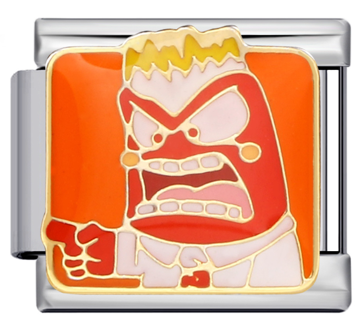Anger Italian Charm Italian charm bracelet link in stainless steel
