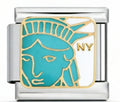 Statue Of Liberty Face Italian Charm Italian charm bracelet link in stainless steel