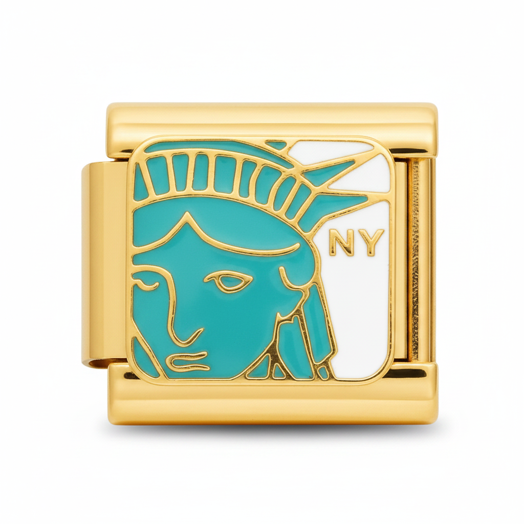 STATUE OF LIBERTY FACE ITALIAN CHARM
