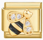 3D Bee Italian Charm Italian charm bracelet link in stainless steel