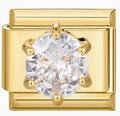 3D Gemstone Italian Charm Italian charm bracelet link in stainless steel