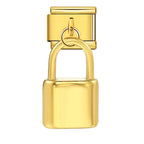 Lock Pendant Italian Charm Italian charm bracelet link in stainless steel