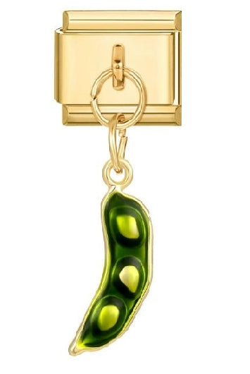 Peas In A Pod Pendant Italian Charm Italian charm bracelet link in stainless steel