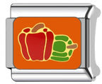 Bell Peppers Italian Charm Italian charm bracelet link in stainless steel