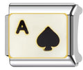 Ace Of Spades Italian Charm Italian charm bracelet link in stainless steel