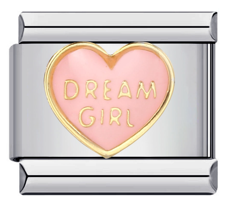 Dream Girl Italian Charm Italian charm bracelet link in stainless steel