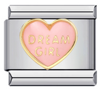 Dream Girl Italian Charm Italian charm bracelet link in stainless steel