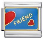 Friend Italian Charm Italian charm bracelet link in stainless steel