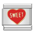 Sweet Heart Italian Charm Italian charm bracelet link in stainless steel
