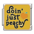 Doin’ Just Peachy Italian Charm Italian charm bracelet link in stainless steel