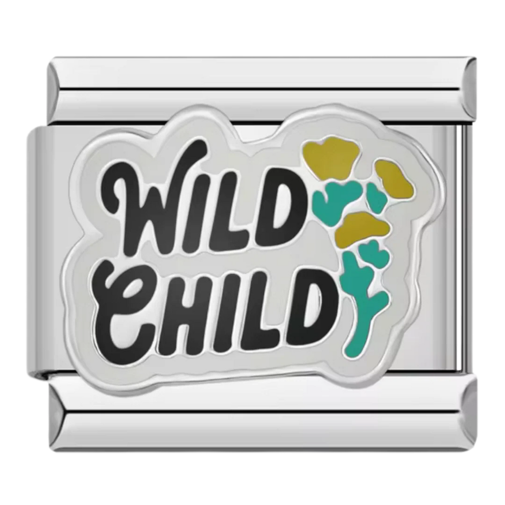 Wild Child Italian Charm Italian charm bracelet link in stainless steel