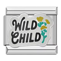 Wild Child Italian Charm Italian charm bracelet link in stainless steel