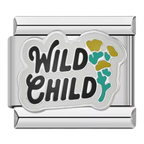 Wild Child Italian Charm Italian charm bracelet link in stainless steel