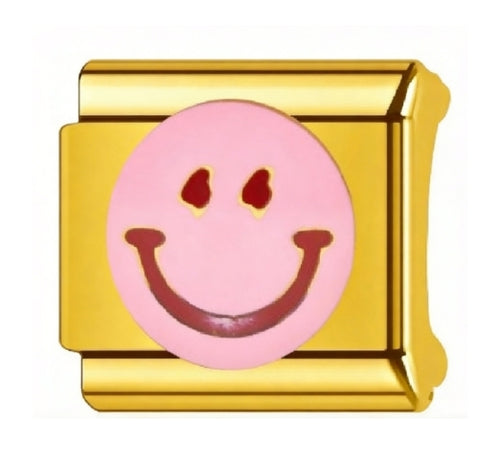 PINK SMILEY FACE ITALIAN CHARM