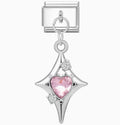 Twinkle Heart Pendant Italian Charm Italian charm bracelet link in stainless steel