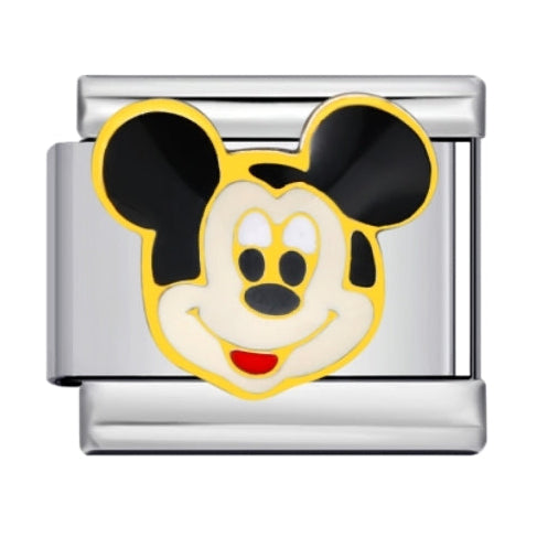 Mickey Italian Charm Italian charm bracelet link in stainless steel
