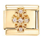 3D Cross Italian Charm Italian charm bracelet link in stainless steel