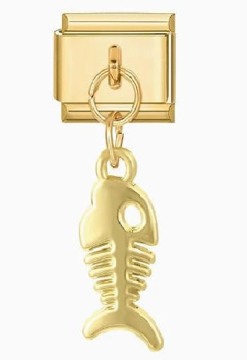 FISH BONE PENDANT ITALIAN CHARM