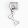 Dog Bone Pendant Italian Charm Italian charm bracelet link in stainless steel