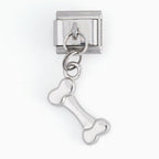 Dog Bone Pendant Italian Charm Italian charm bracelet link in stainless steel