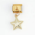 Star Pendant Italian Charm Italian charm bracelet link in stainless steel