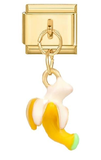 Banana Pendant Italian Charm Italian charm bracelet link in stainless steel
