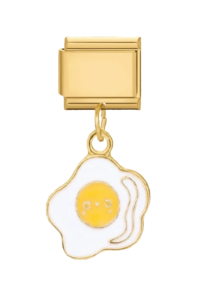 FRIED EGG PENDANT ITALIAN CHARM