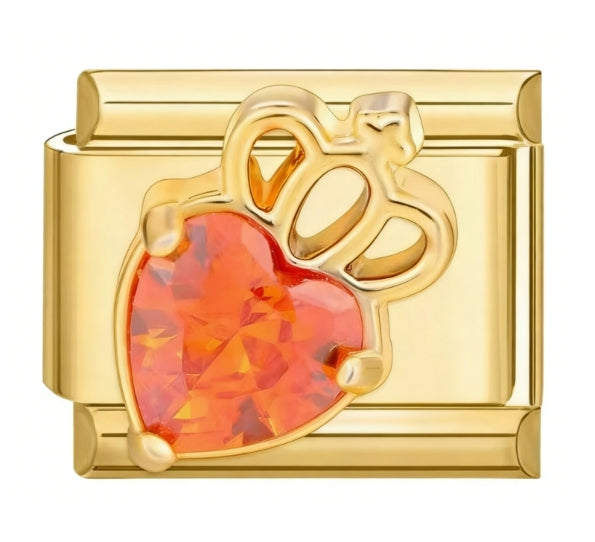 Royal Crown Italian Charm Italian charm bracelet link in stainless steel