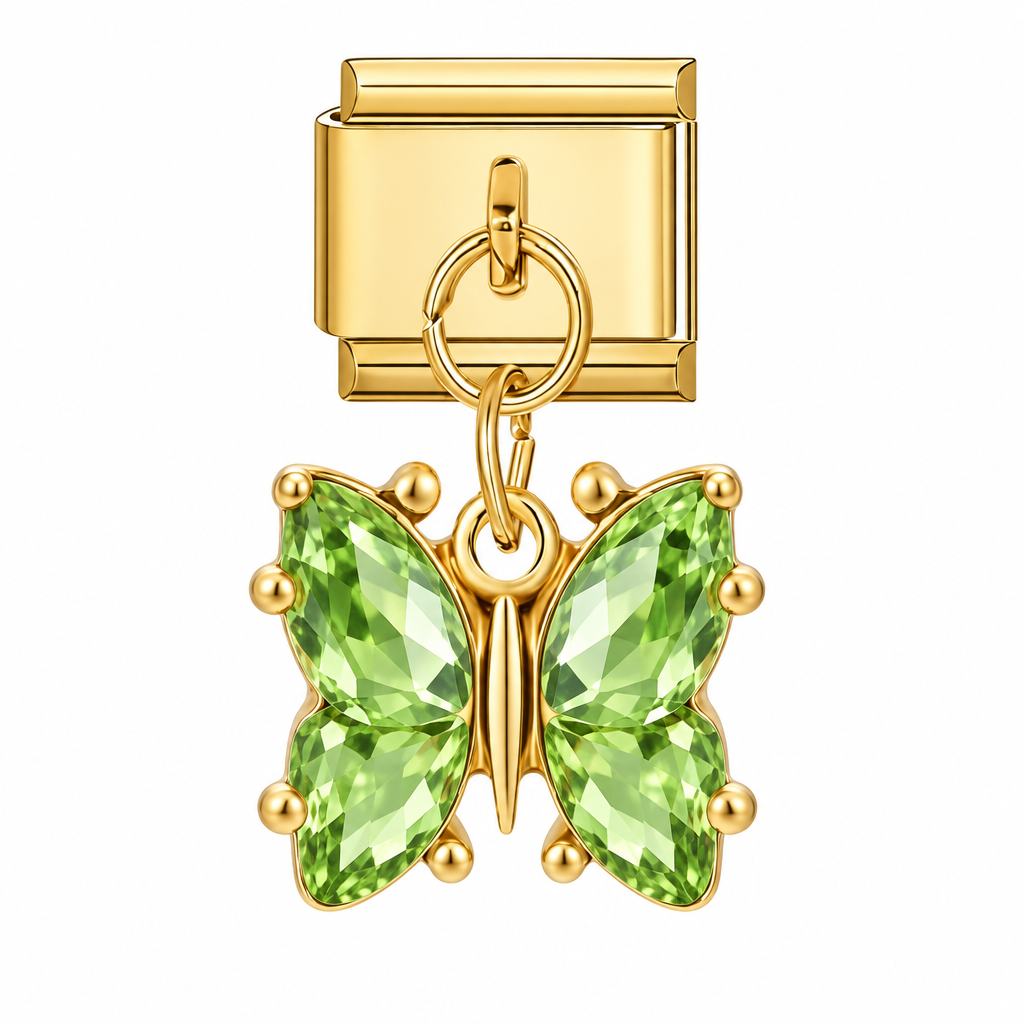 GEM BUTTERFLY PENDANT ITALIAN CHARM