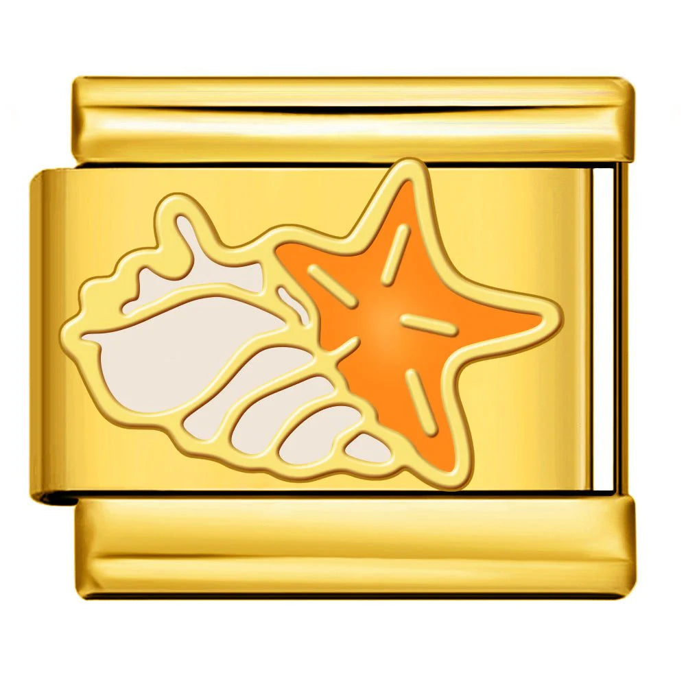 STARFISH AND SHELL ITALIAN CHARM