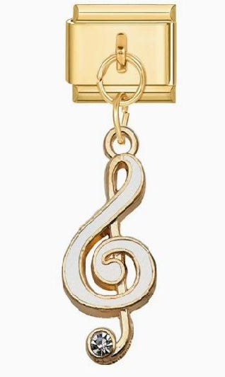 Treble Italian Charm Italian charm bracelet link in stainless steel