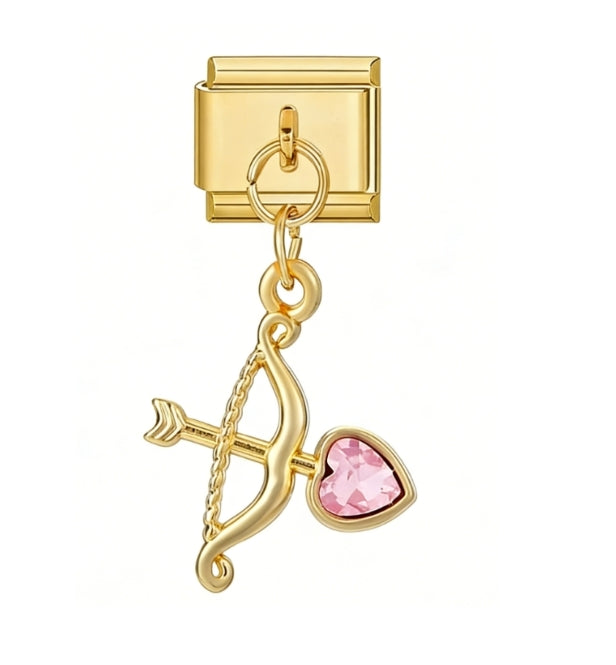 Love Arrow Pendant Italian Charm Italian charm bracelet link in stainless steel