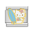SURFER KITTY ITALIAN CHARM