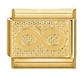 Embossed Infinity Sign Italian Charm Italian charm bracelet link in stainless steel